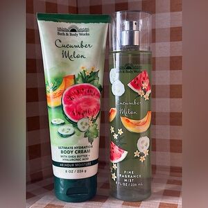 NEW B&BW Heritage Collection Cucumber Melon body cream and Fragrance